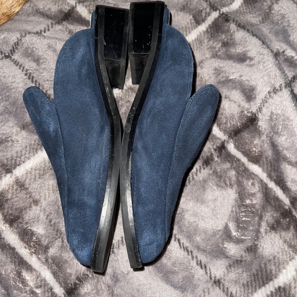 Neiman Marcus blue suede mules - Picture 2 of 6